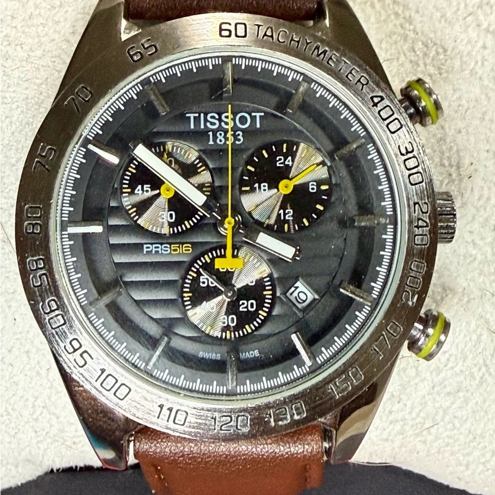 Tissot PRS516 Chronograph Date Classic Mens Watch - Picture 1 of 8